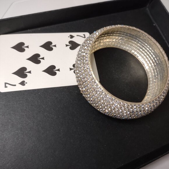 8 Inch Vintage Rhinestone Bangle - Picture 8 of 8